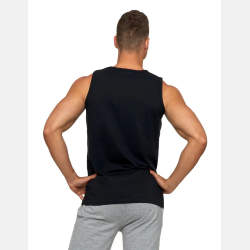 Tank top męski bawełniany koszulka bez rękawów CZARNA MORAJ